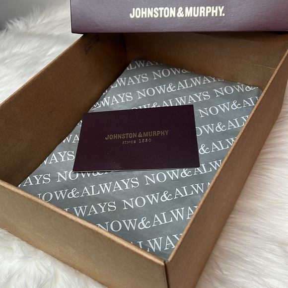 Johnston & Murphy Empty Shoe Boot Box Gift Box with Tissue Paper and Card - Picture 8 of 13